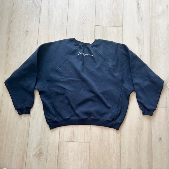 Emily Hsu Designs Oversized Chunky Sweater “ Feel the Good Vibes ” Size Small - Picture 3 of 4